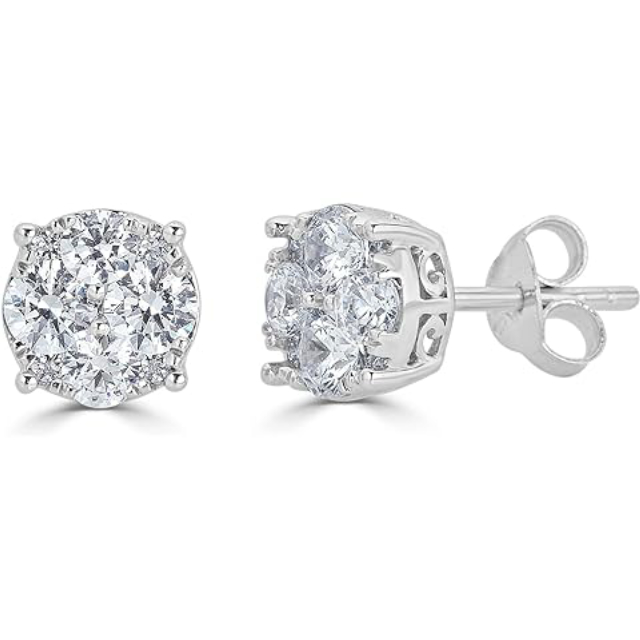 Women's boutique silver fashionable earrings