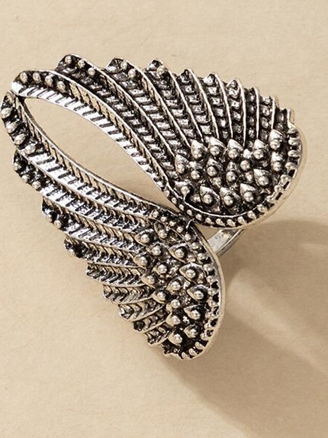 1PC Adjustable Ring For Women's Holiday Prom Alloy Classic Wings