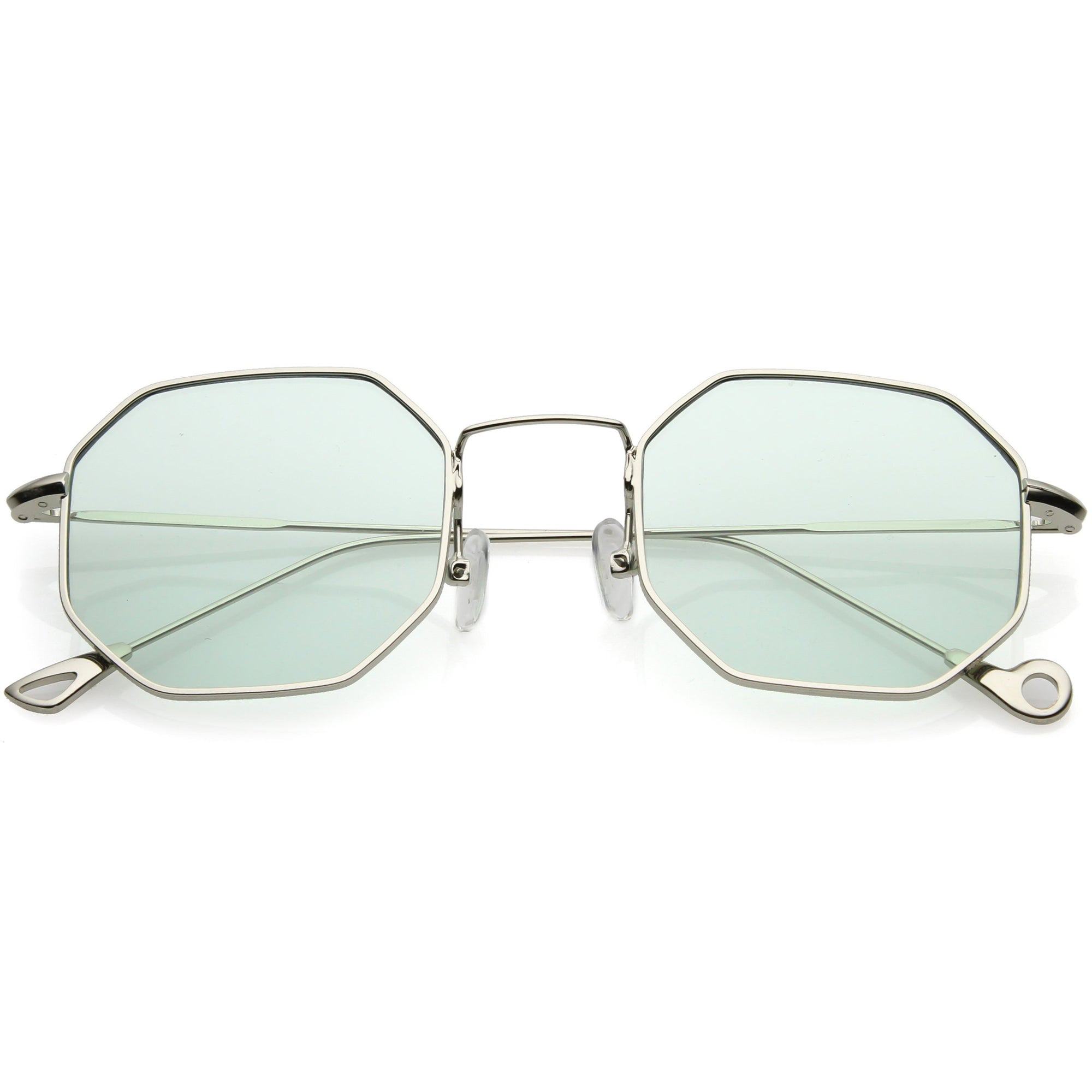 Premium Retro Small Octagon Color Tone Lens Sunglasses