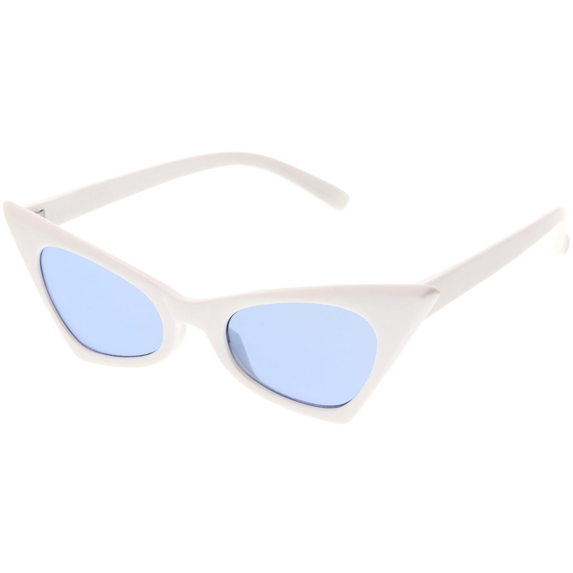Retro 1950's Geometric High Pointed Cat Eye Sunglasses