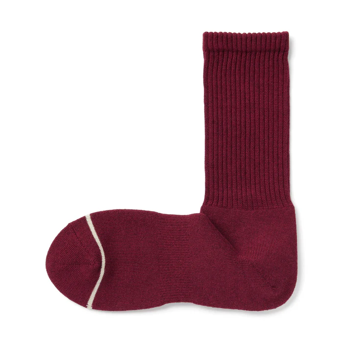 Right Angle Warm Cotton Blend Thick Crew Socks